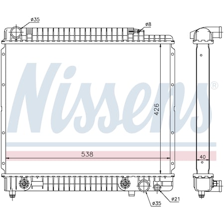 Nissen Nissens Radiator, 62724A 62724A